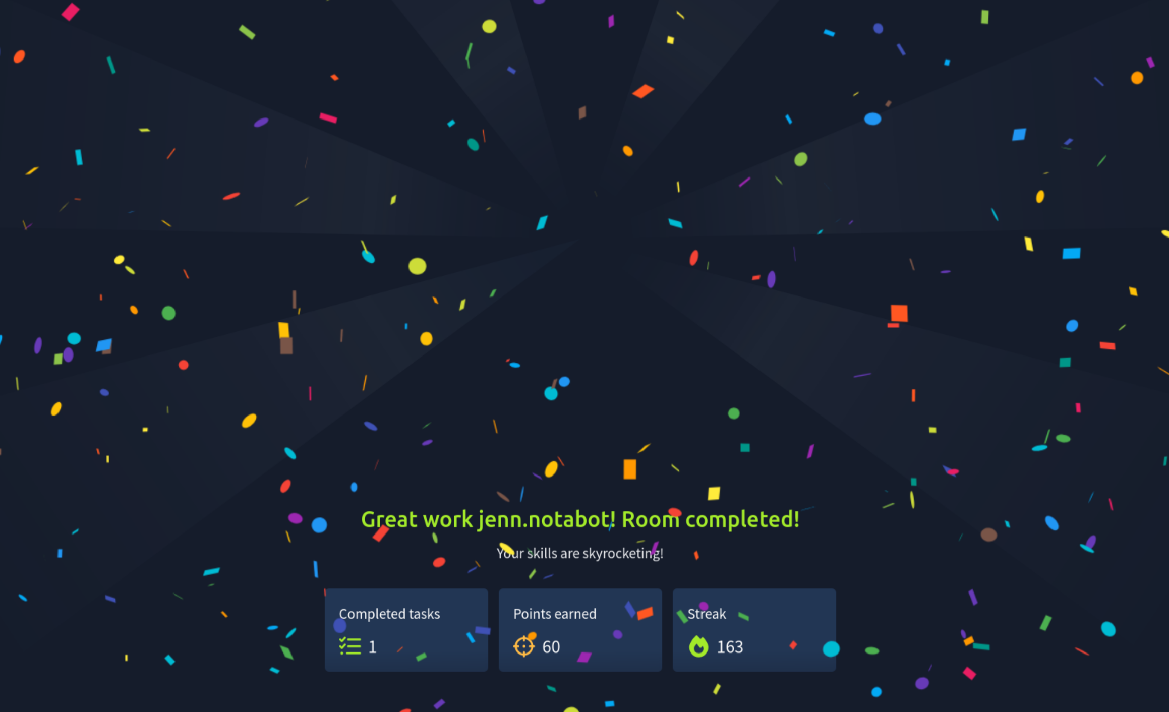 Admin dashboard | completion confirmed